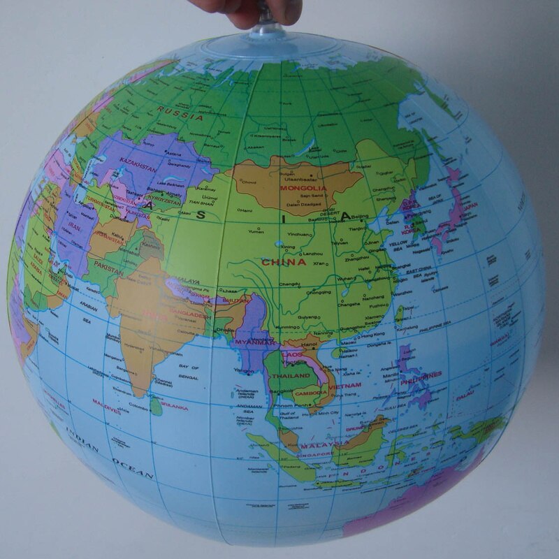 Inflatable Globe World Earth Ocean Map Ball Beach Ball Kids Geography Educational Supplies